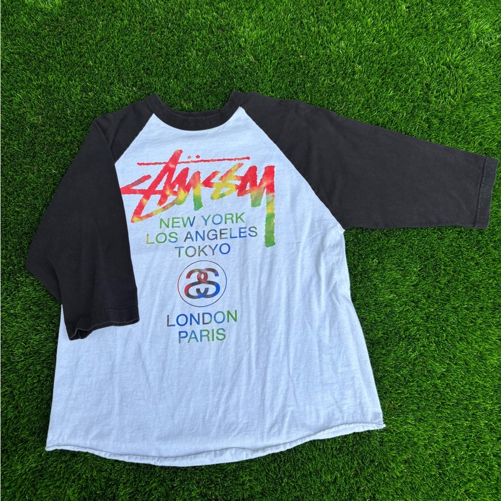 Stussy Multicolor Graphic Raglan Tee